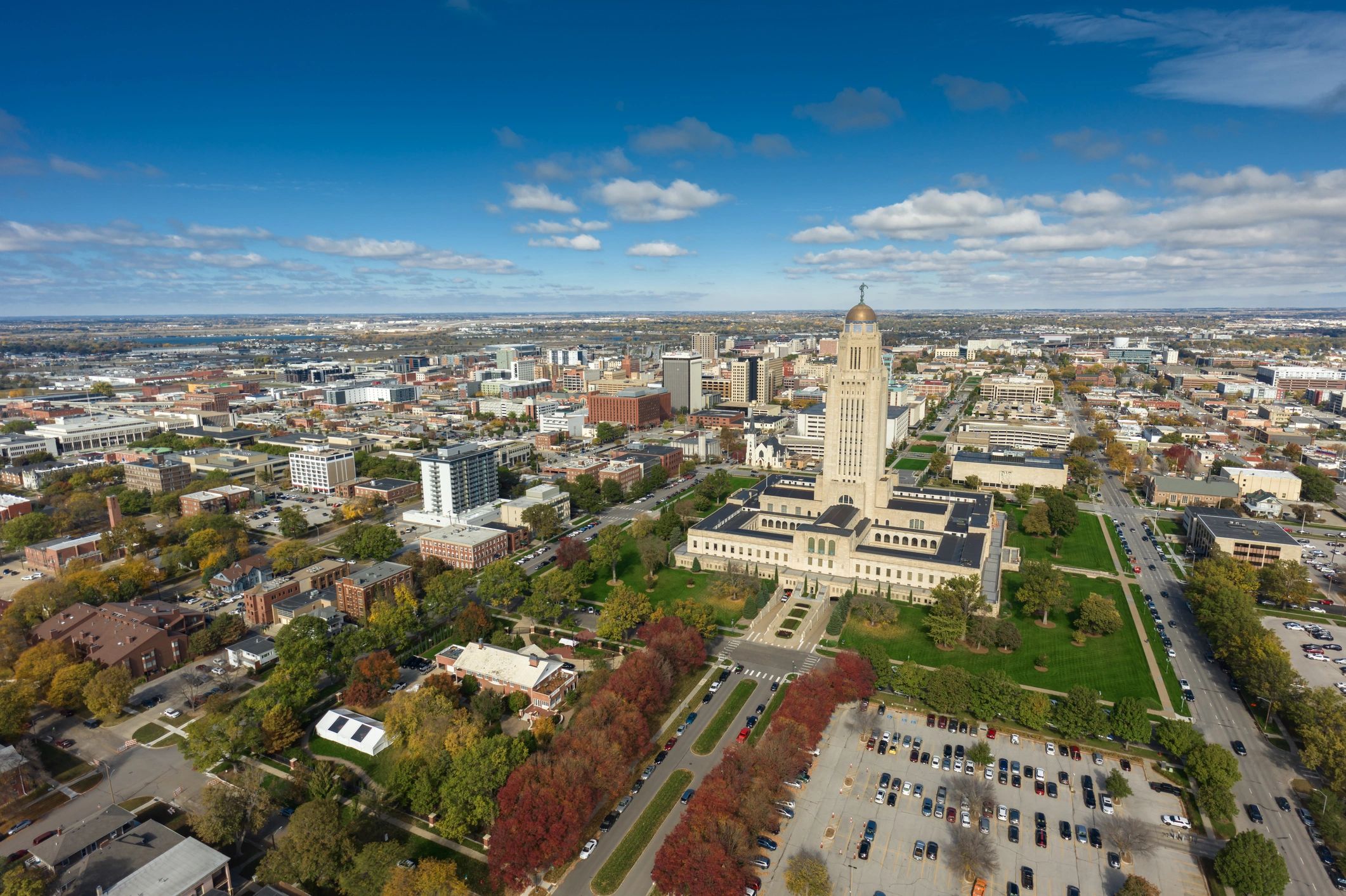 State capitol building dome and grounds